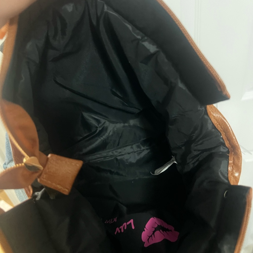 NWT Betsey Johnson Denim Teddy-Front Tote Bag - Picture 5 of 6